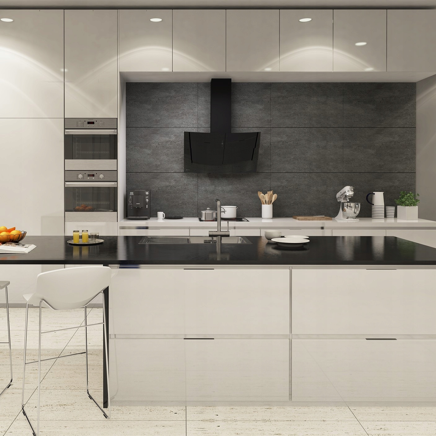 OKAP KUCHENNY GLOBALO VINTIO 90.2 BLACK Maksymalna wydajność 720 m³/h