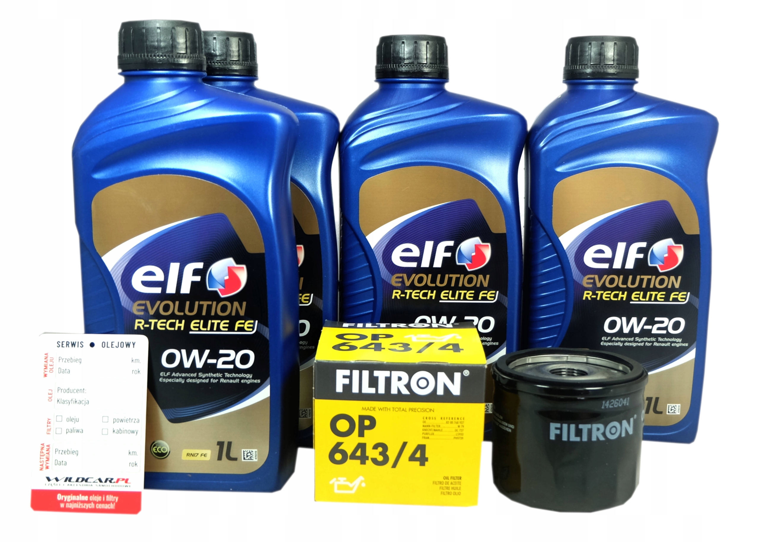 Olejový filter Op 643/4 olej Elf 0W20 Dacia Logan Sandero II III 1.0 SCe