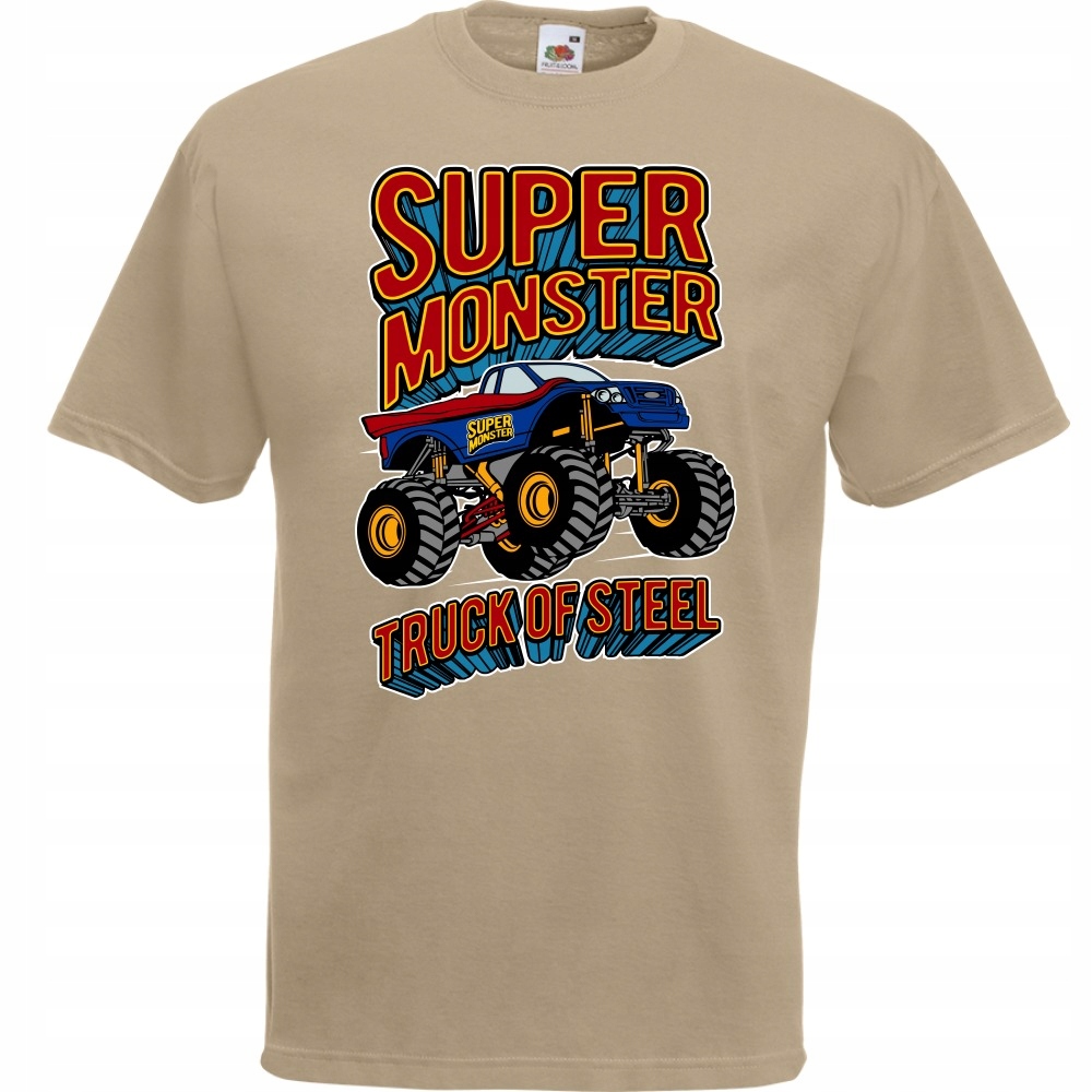 

Koszulka monster truck super samochód XL khaki