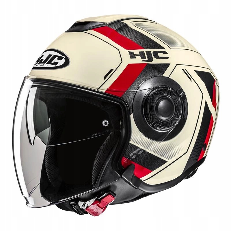 Moto prilba Hjc I40N Velu Beige/red béžová červená Darčeky