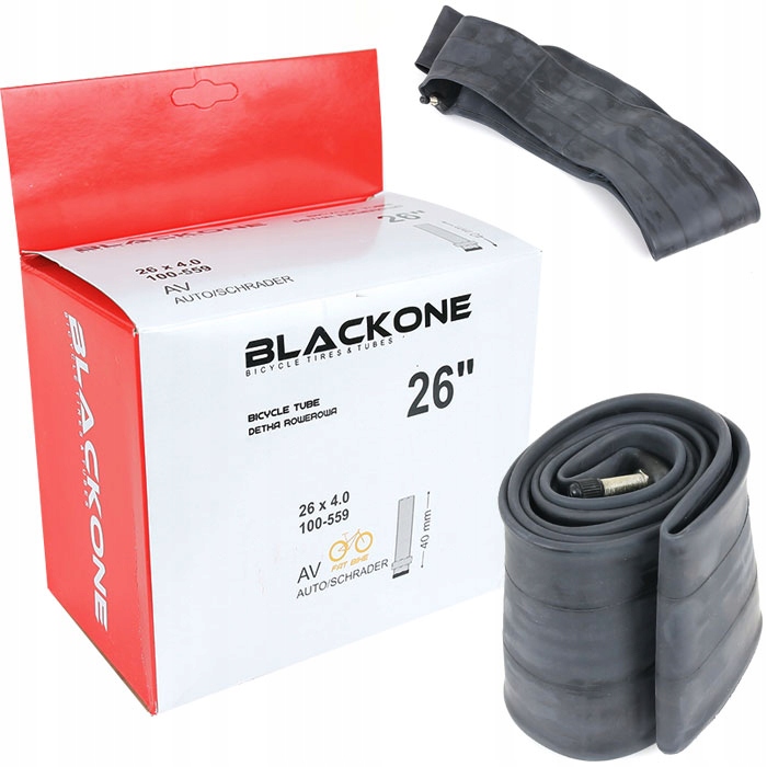Dętka BlackONE Fat Bike 26"x4.0 (100-559) AV-40mm Mocna do Engwe Jobobike