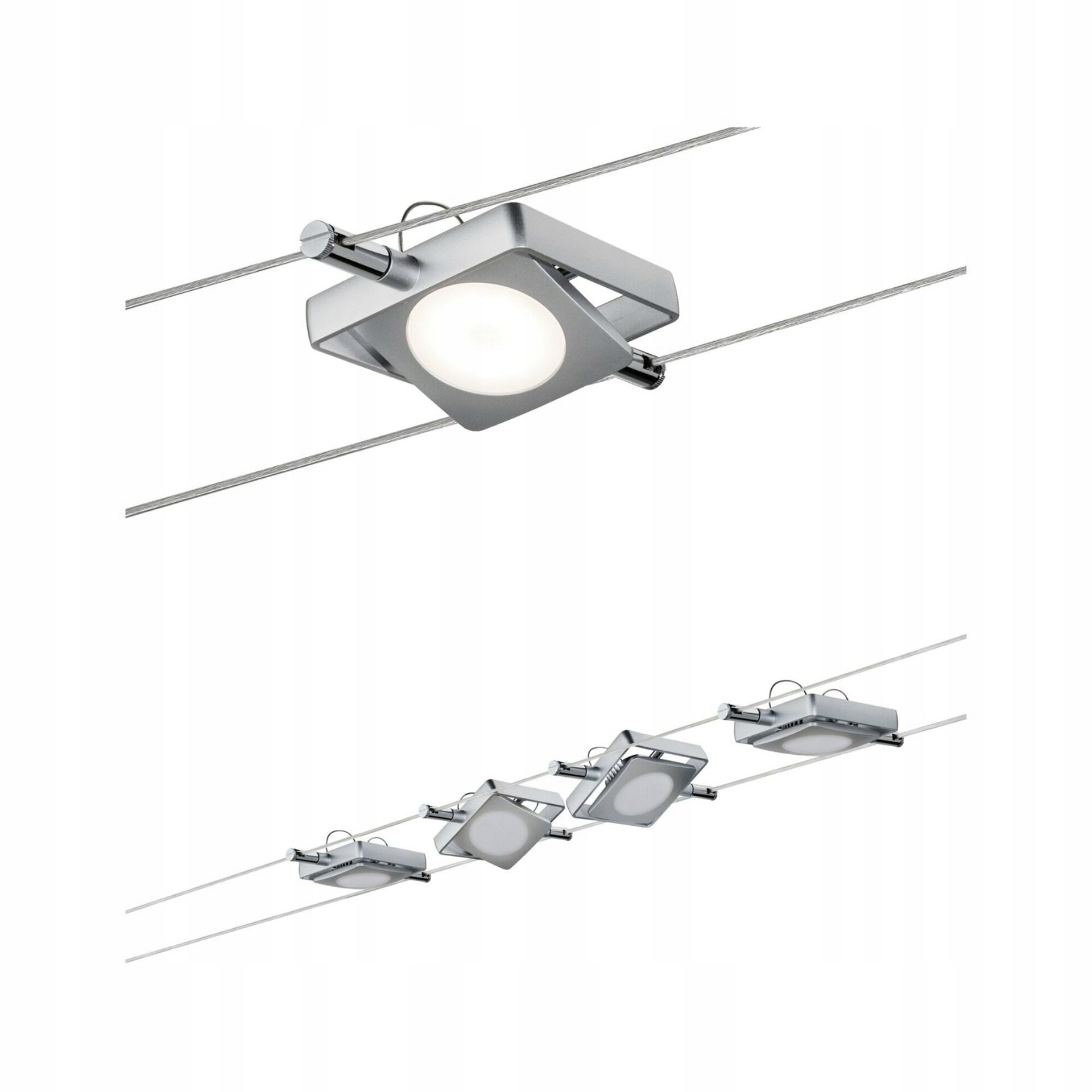 Lankový systém Paulmann Wire MacLed Led 4x4W set matný chróm 94107