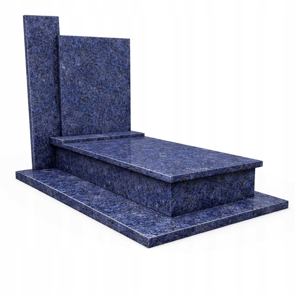 Moderní granitový jednoduchý náhrobek Bahama Blue Orion Krásný fialový