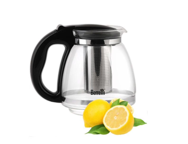 Dzbanek szklany 2000ML Z ZAPARZACZEM 18/10 do Kawy Herbaty Ziół MONTESSIMO Marka Beretti