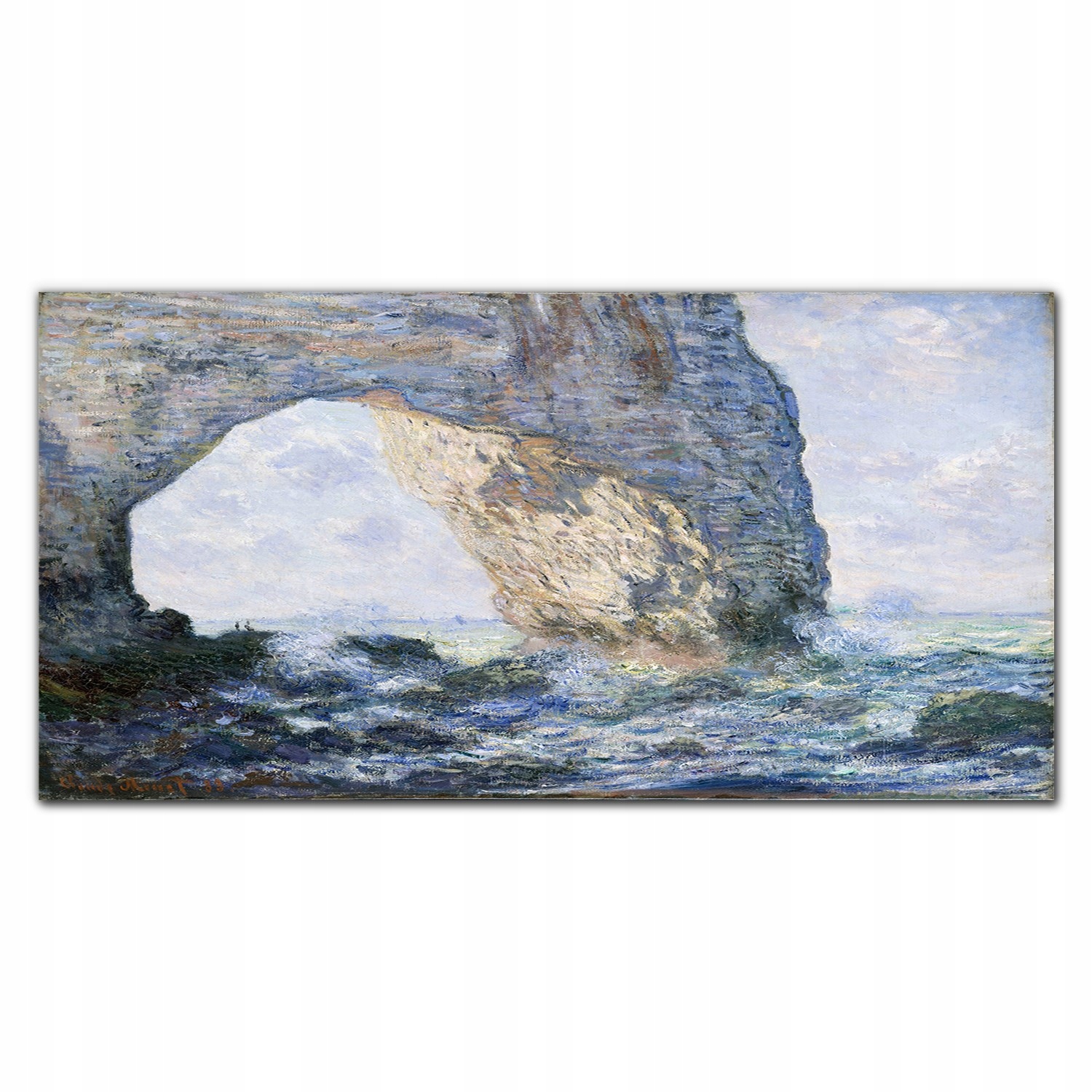 Fotoobraz na ráme Monet modrý 140x70