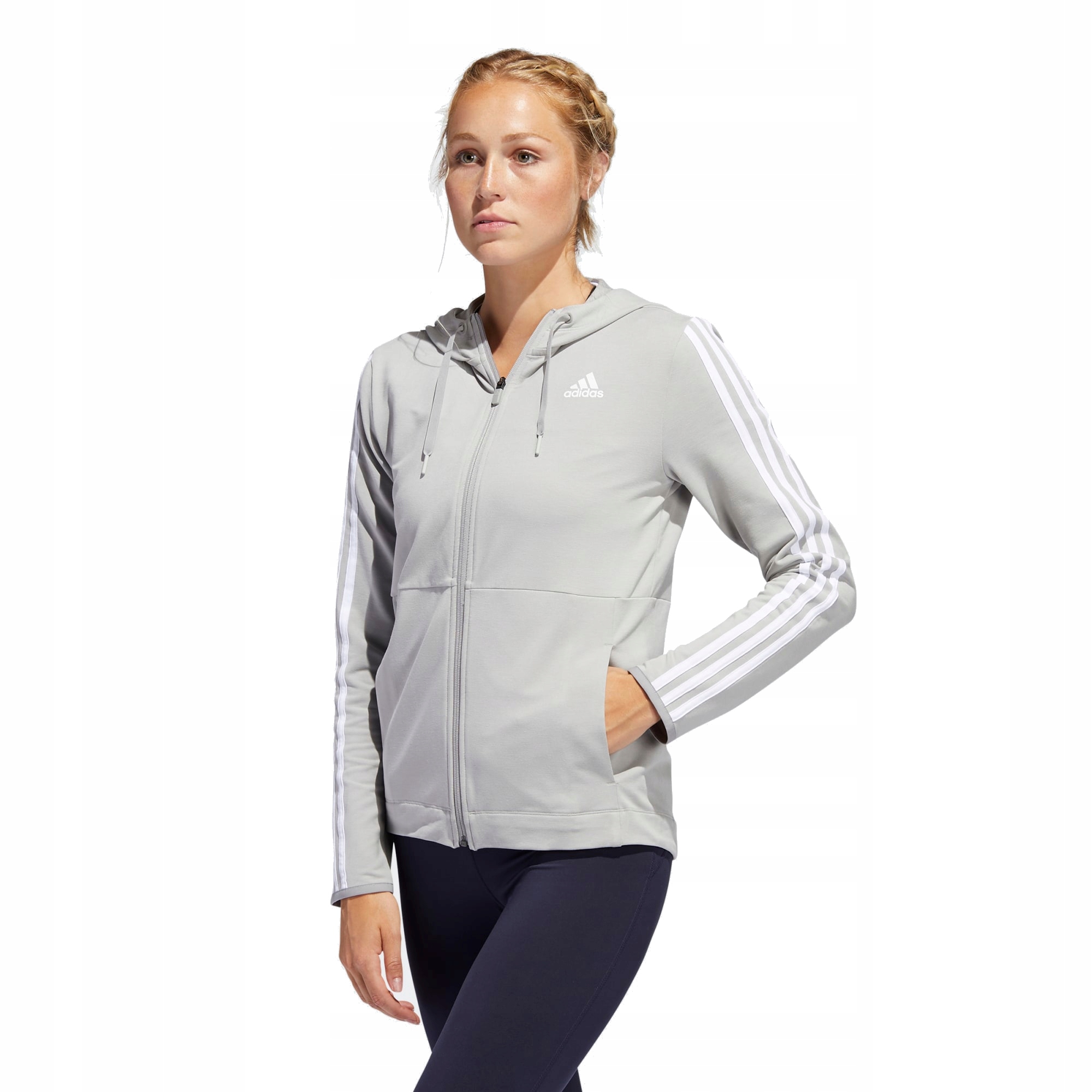 BLUZA DAMSKA ADIDAS 3-STRIPES SPORTOWA ROZPINANA 10522202367 - Allegro.pl