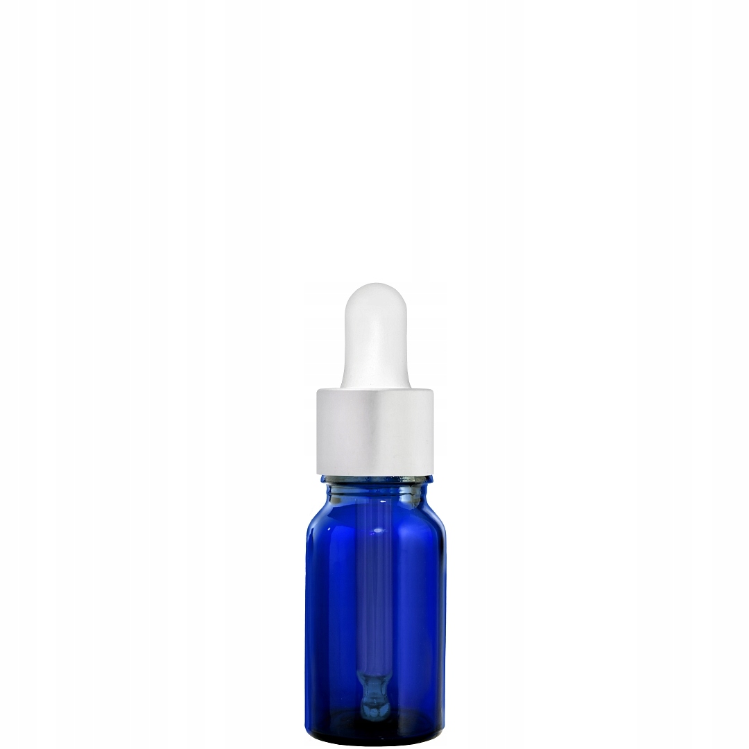 

Butelka Szklana 10ML Niebieska Z Pipetą Srebrną