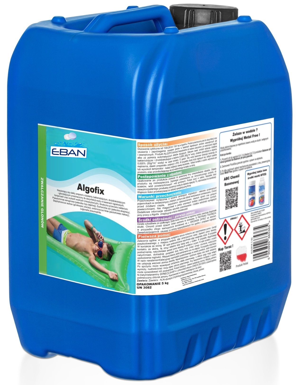 Środek przeciw glonom Algofix walka z glonami 5 L 5kg