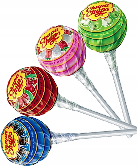 Levně Sada Chupa Chups Lízátka Bonbóny Vícechuťové 120 ks