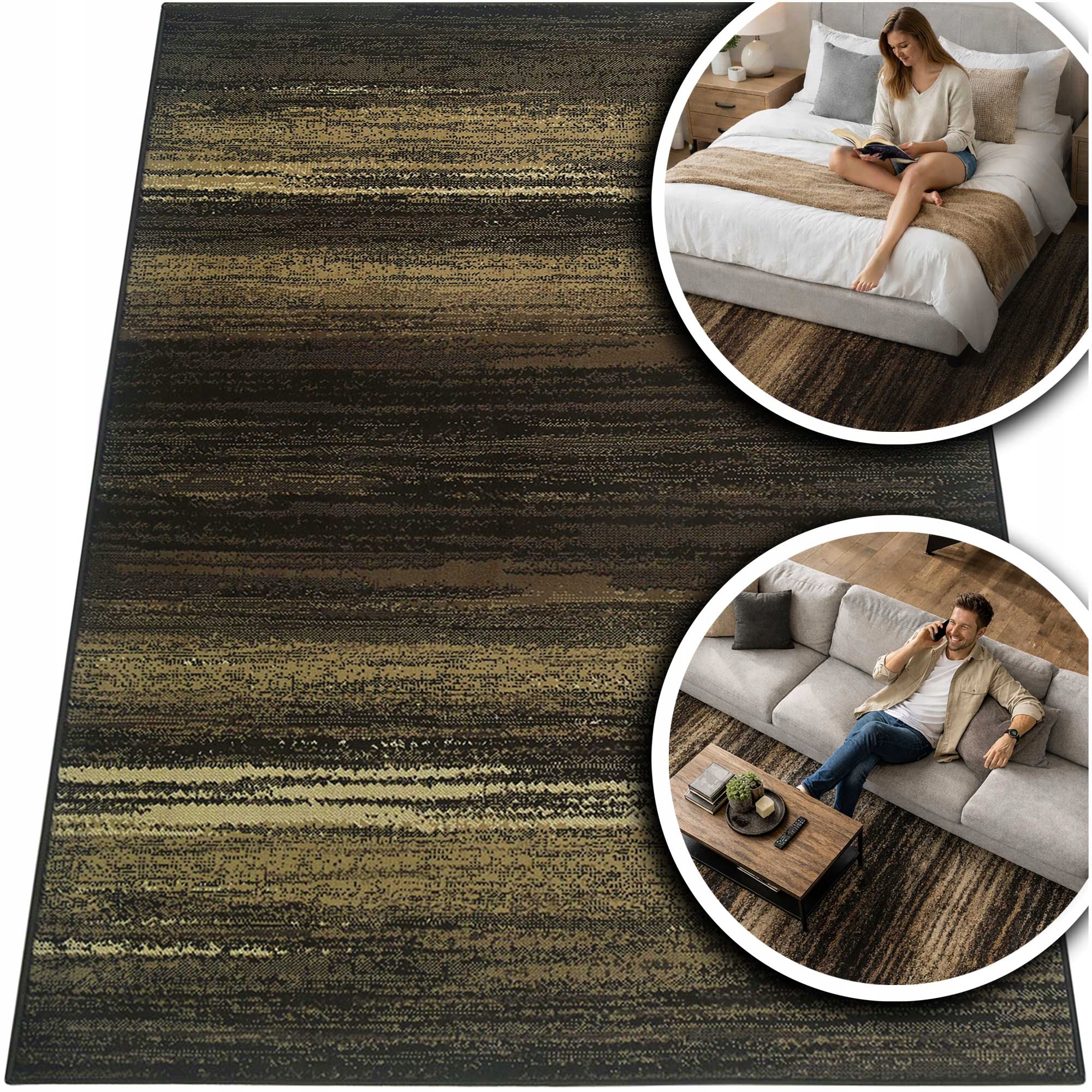 Hnědý Koberec Do Obývacího Pokoje Venezia Béžový Koberec Do Předsíně Pokoje 120x170