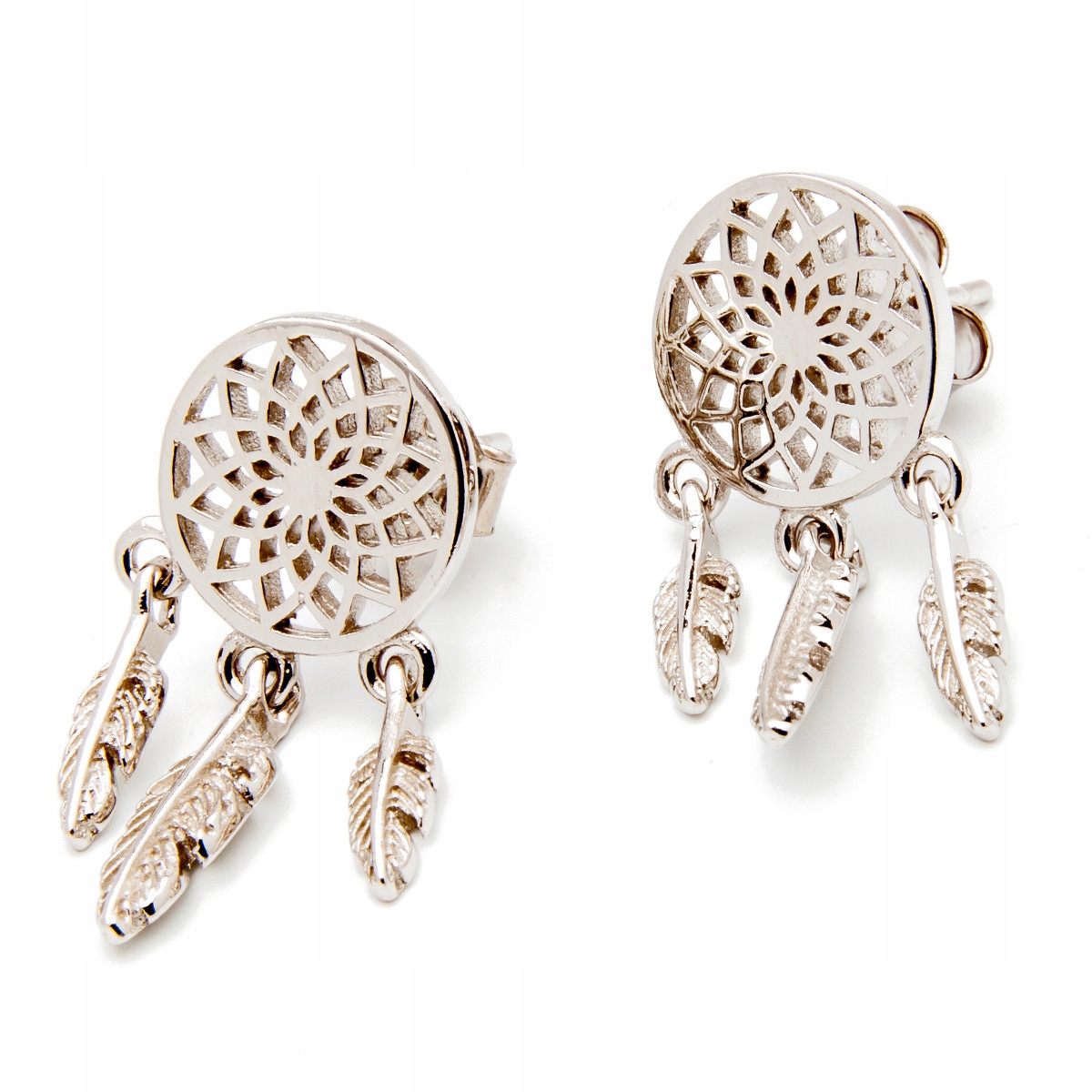 Stříbrné náušnice 925 lapač snů tyčinka