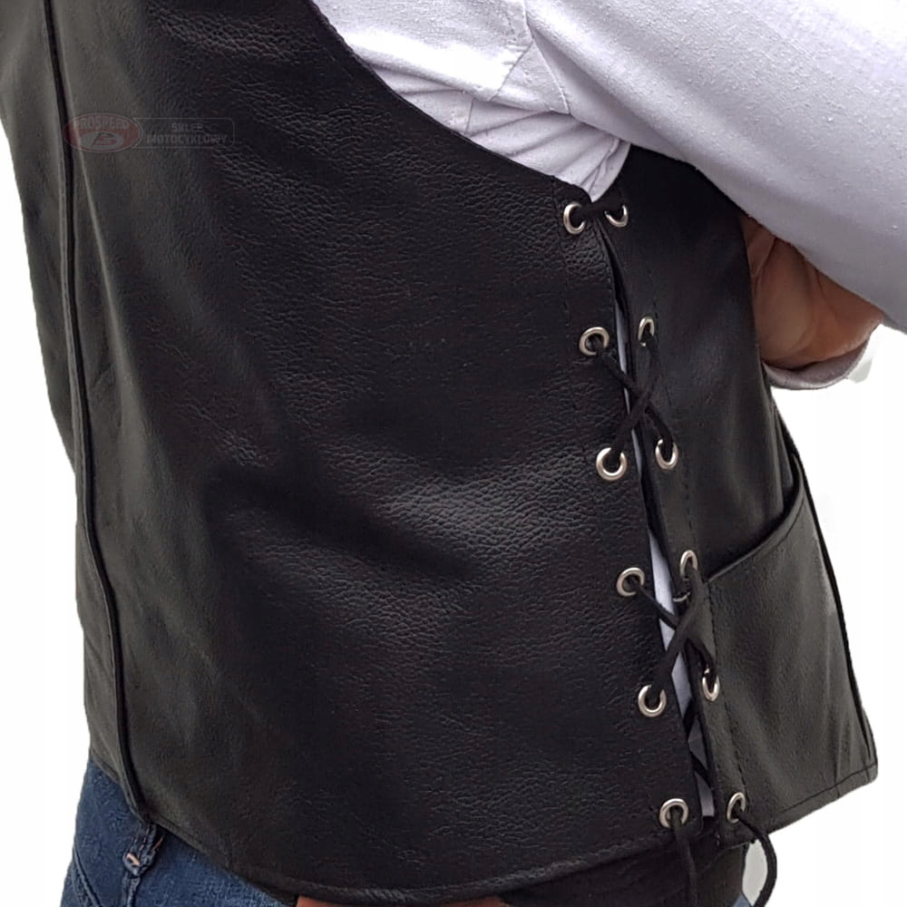 KAMIZELKA MOTOCYKLOWA SKÓRZANA CHOPPER BLACK XL Producent PROSPEED
