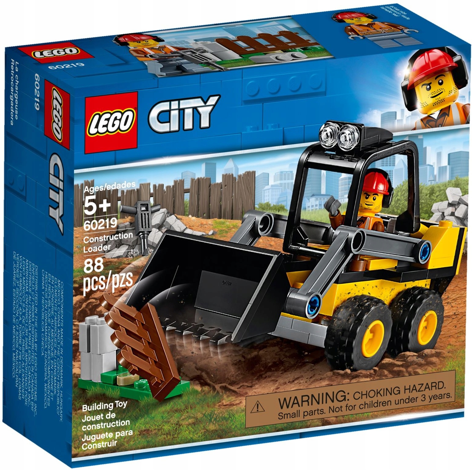 LEGO CITY 60219 KOPARKA ????DOWARKA MASZYNA BUDOWA (0673419303521) �?� Cena, Opinie �?� City 