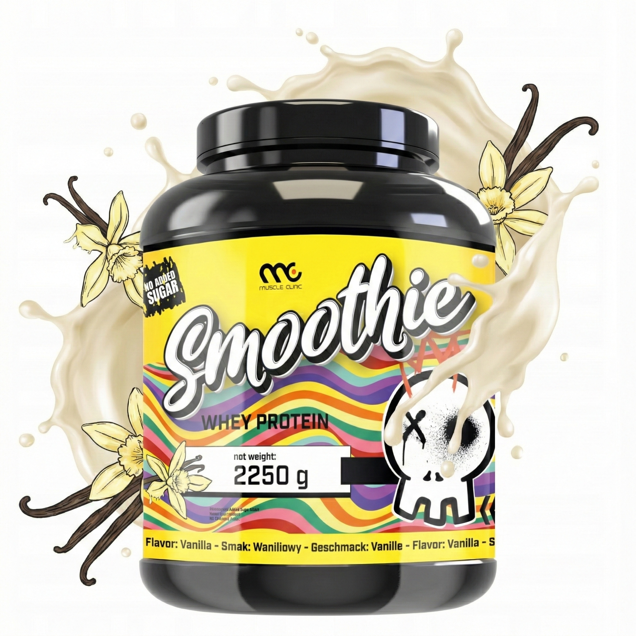 Muscle Clinic Smoothie Whey 2250 g protein Wpc 86 % bílkovin Vanilka