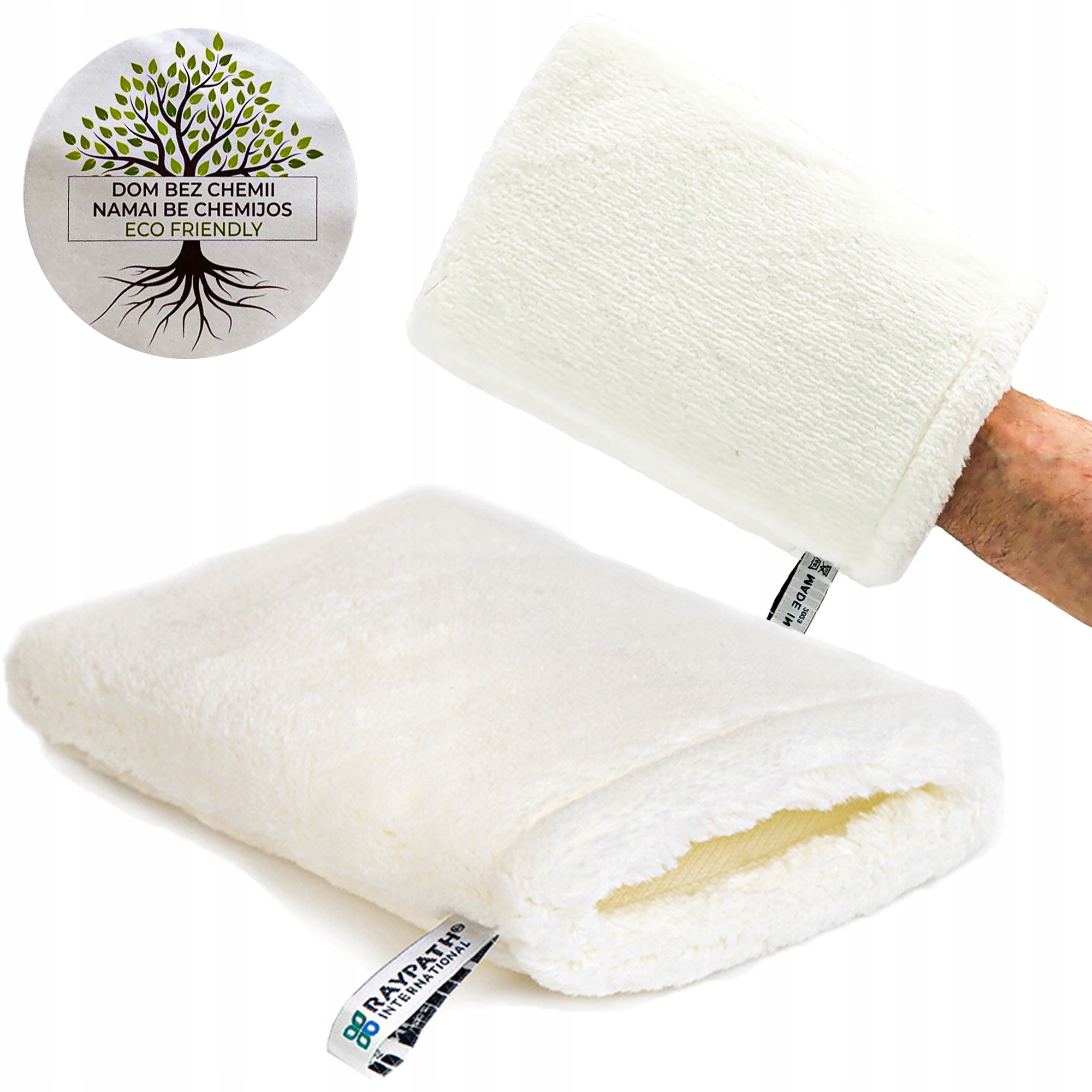 Levně Čistící rukavice na mytí vodou Utěrka Raypath Okenní zrcadlo