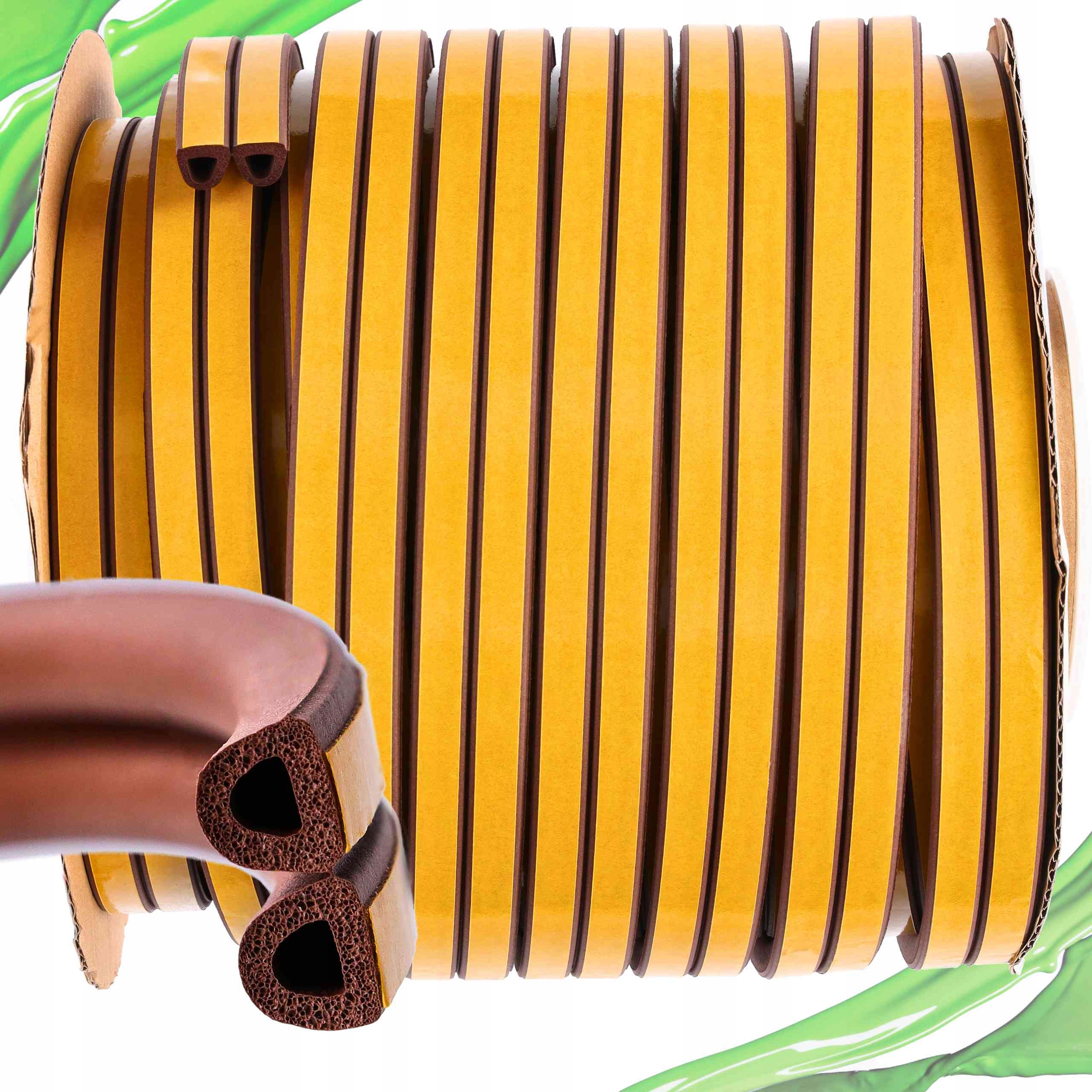 Garážové těsnění D 12x10 bronz 50 m (2x25 m) pro garážová vrata