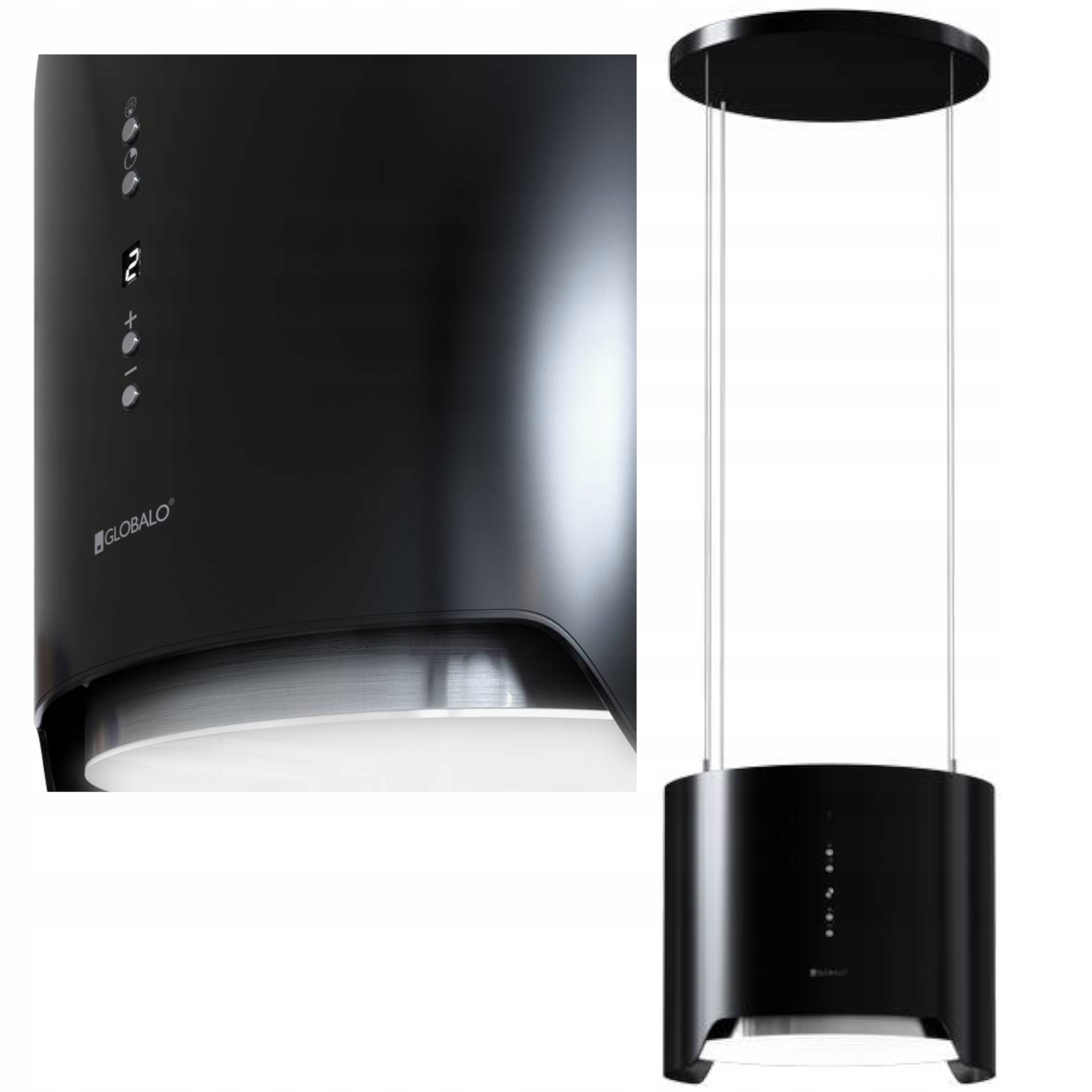 Globalo okap wyspowy Arenoflow 39.4 Black