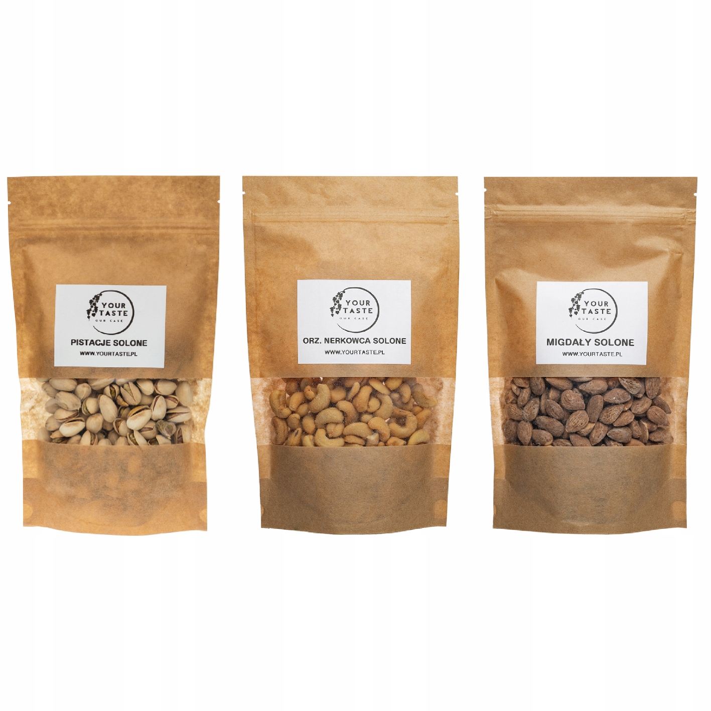 Levně Sada Your Taste Pistácie solené 500g solené Kešu Ořechy 500g mandle