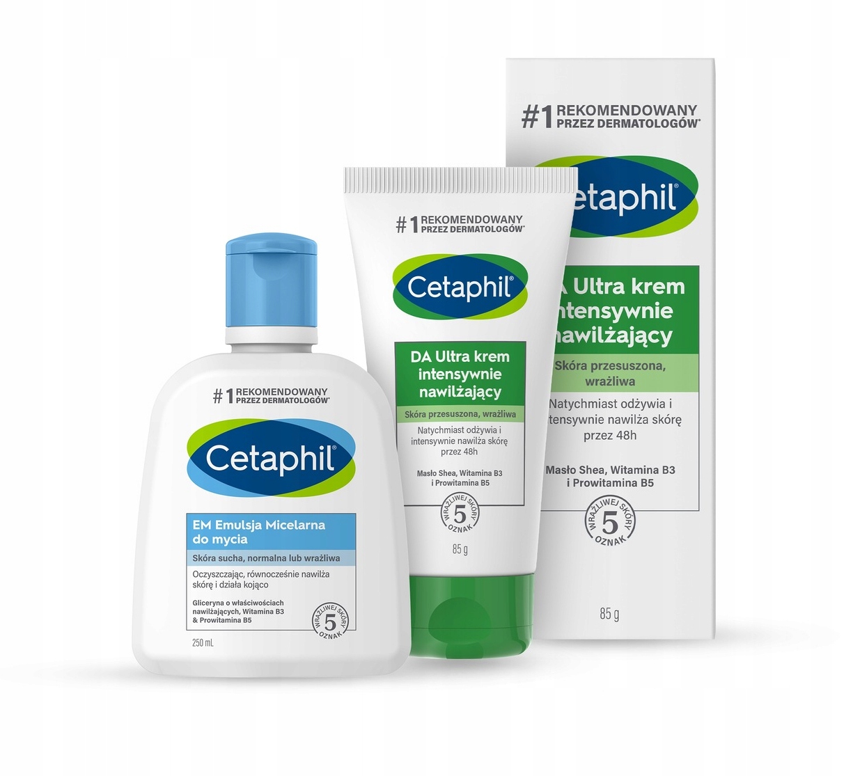 Zestaw Cetaphil Em Emulsja 250 ml i Da Ultra Krem