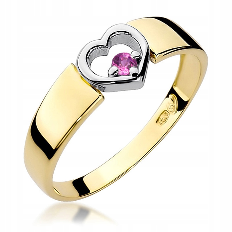 Zlatý Prstýnek pr.585 Safír 0,04 ct