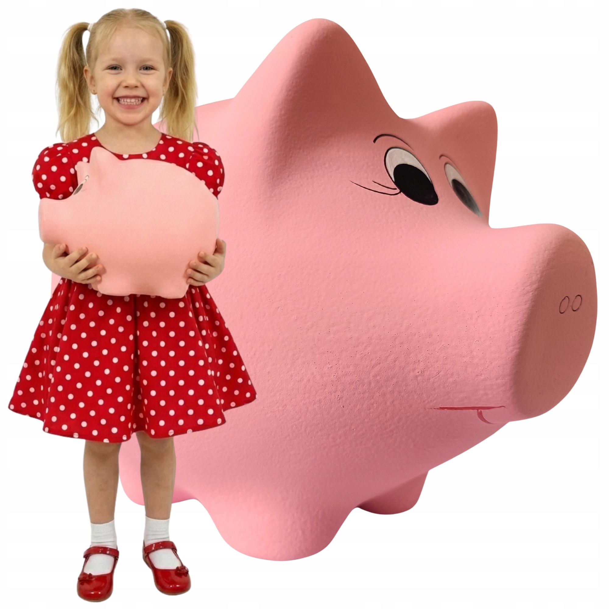 Pokladnička prasátko Růžová velká XXL Keramická bez otvírání, Rozbíjecí