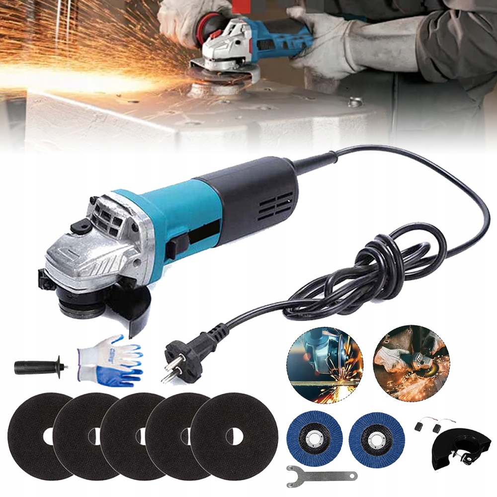 PROFESSIONAL SZLIFIERKA KĄTOWA 125 MM, PRZECIWPYŁOWA, KĄTÓWKA ELEKTRYCZNA