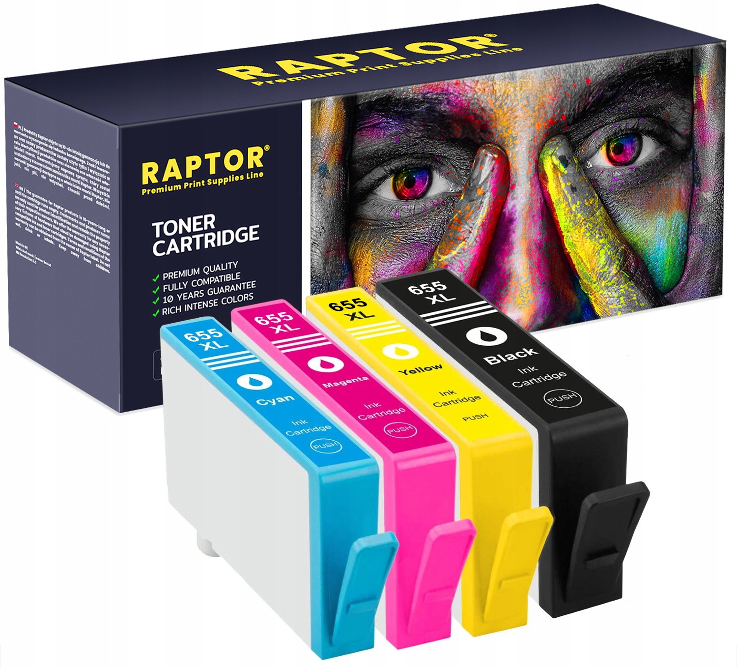 

4x Tusz Do Drukarki Hp DeskJet 3525 4615 5525 655