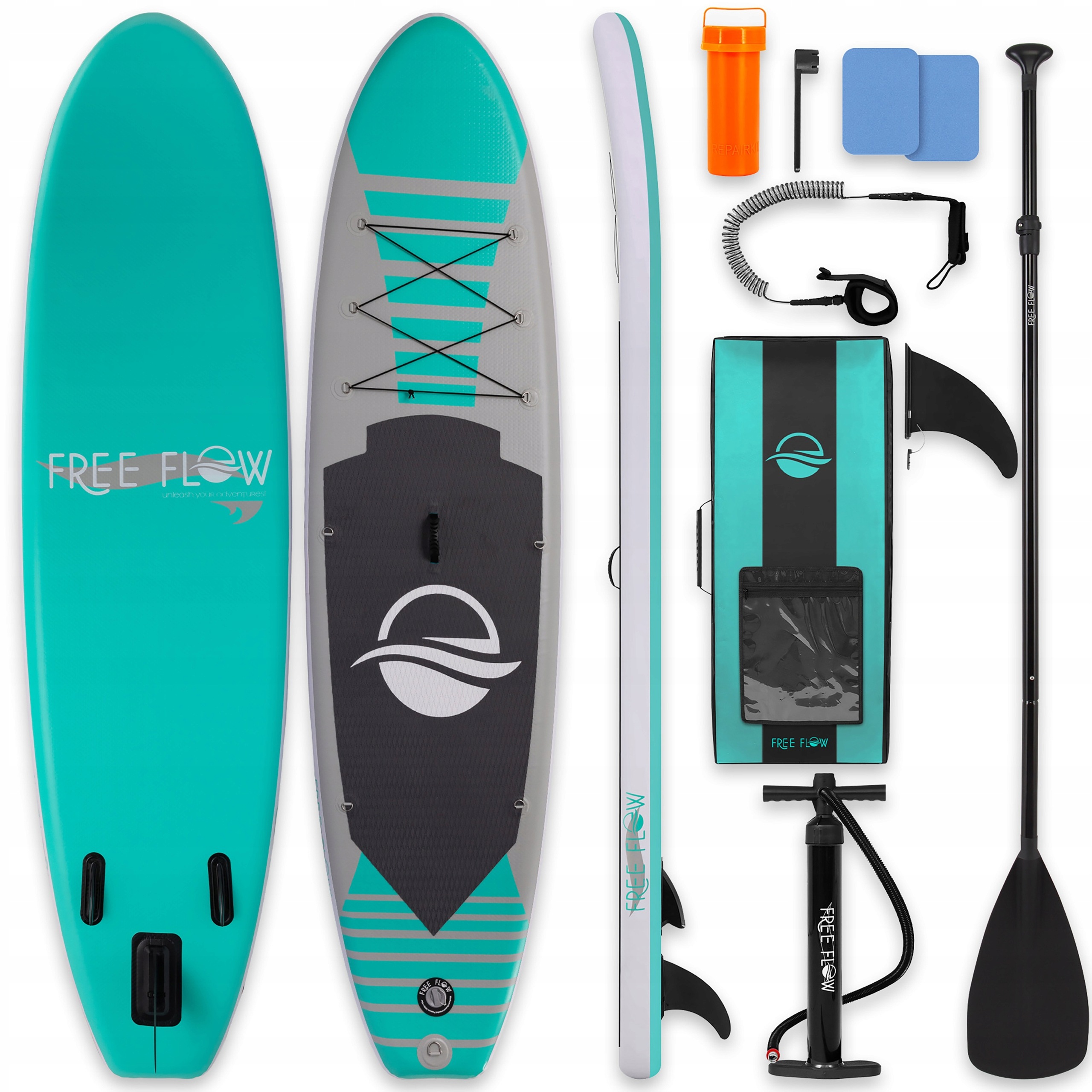 Sup Deska Serenelife 320 cm Set Nosnost 125 Kg Tyrkysová