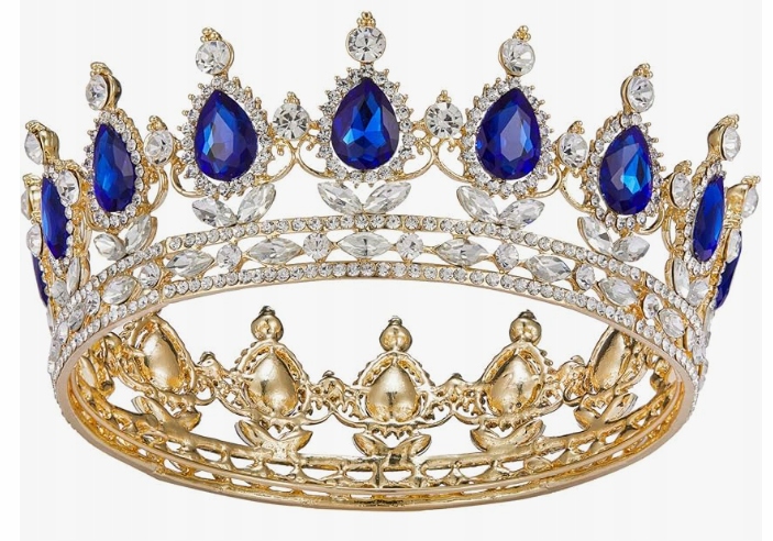 Křišťálová koruna Diadém pro nevěstu Křišťál Modrá horská koruna