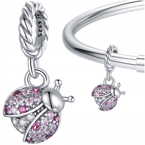 

Charms Biedronka srebro 925 koralik zawieszka S925