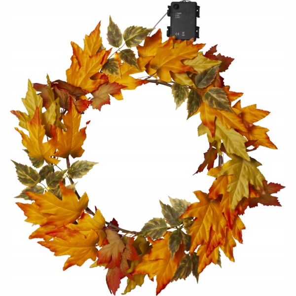 Podzimní věnec s osvětlením Autumn 45 cm na baterie