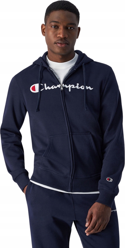 Pánská Mikina Champion Full Zip Hoodie Tmavě Modrá 220255 BS501 vel. M