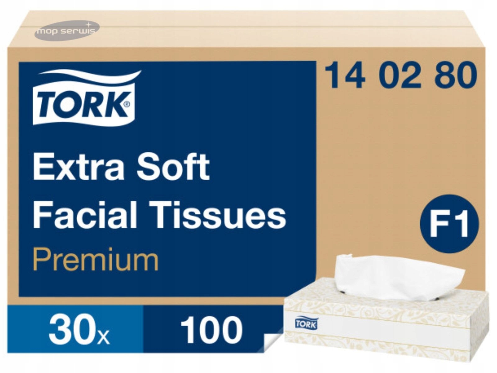 Chusteczki higieniczne 30 opakowań x100 szt Tork F1 140280
