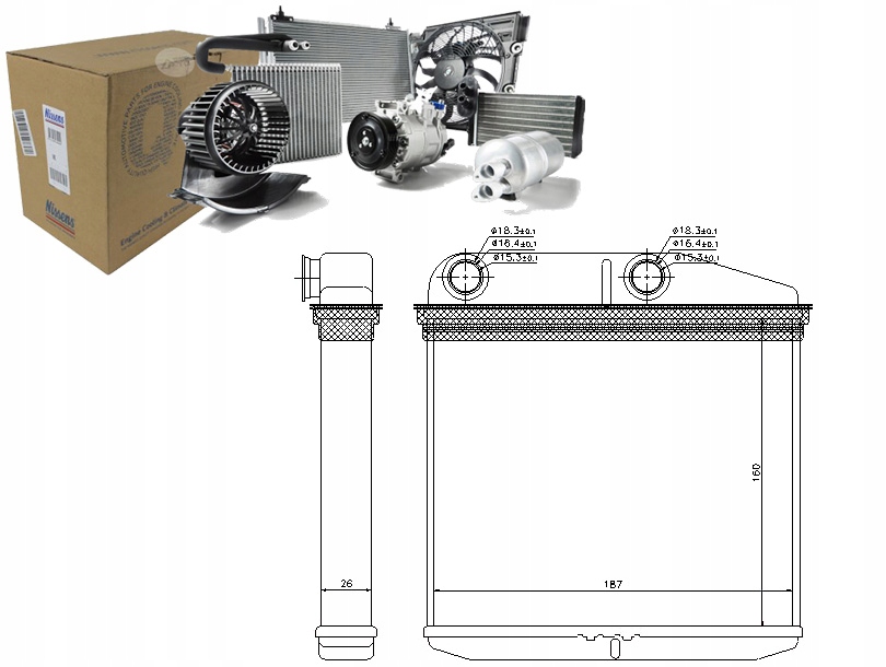 Ohřívač Nissens 6448T3 1618468 77363898 6448X8