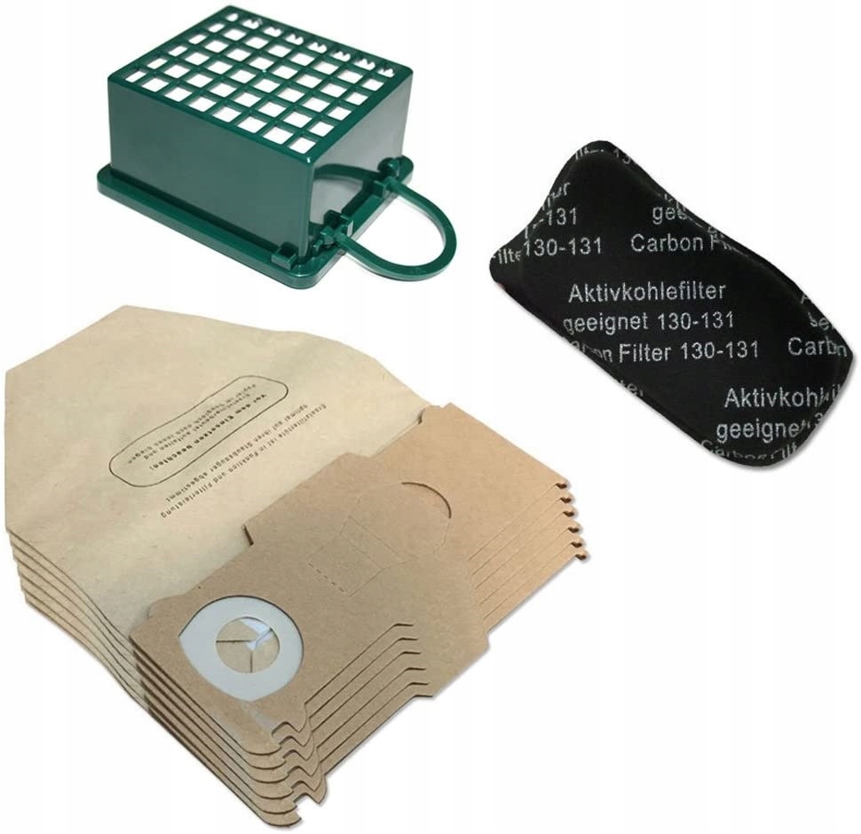 

10x Worki Vorwerk Kobold VK130 VK130 Filtry