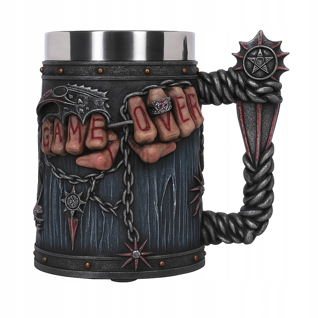 Pivní Sklenice Game Over, 500 ml, dárek pro hráče, k narozeninám, na pivo