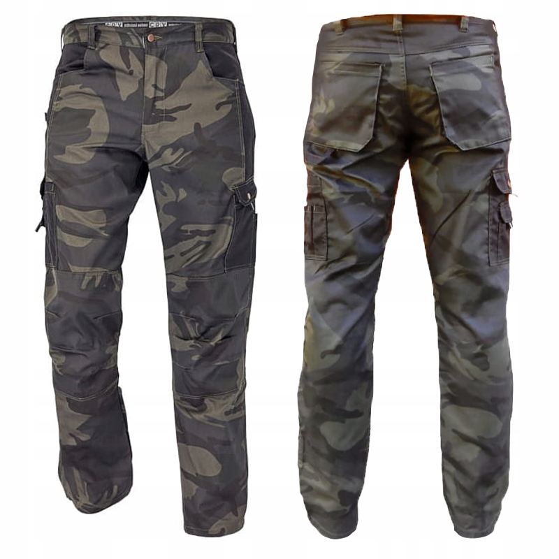 Spodnie robocze długie wytrzymałe moro rozmiar M