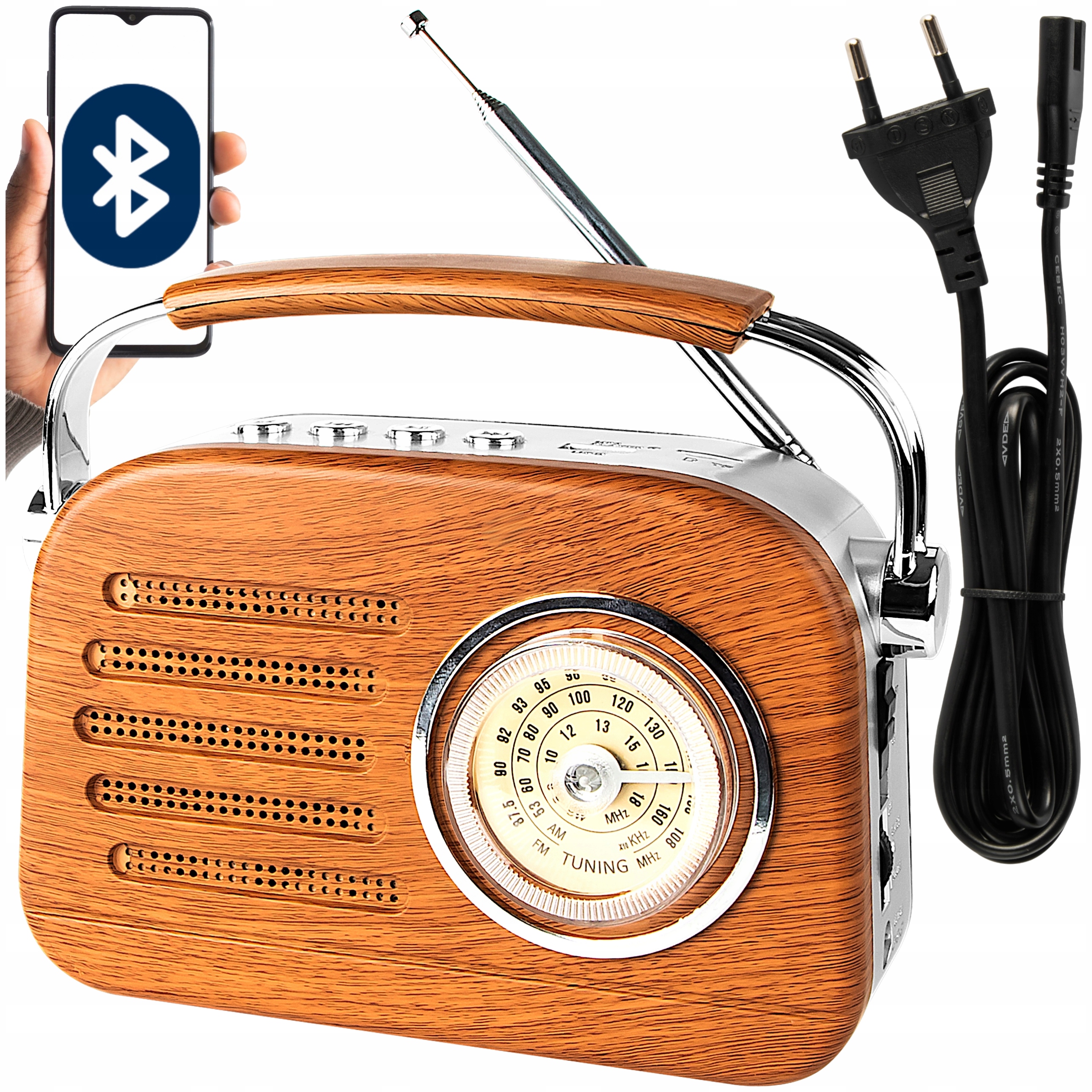 

Radio Kuchenne Retro Bluetooth Sieciowe Na Baterie