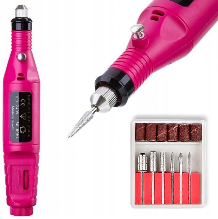 FREZARKA DO PAZNOKCI + KOMPLET FREZÓW DIAMENTOWYCH Marka inna marka