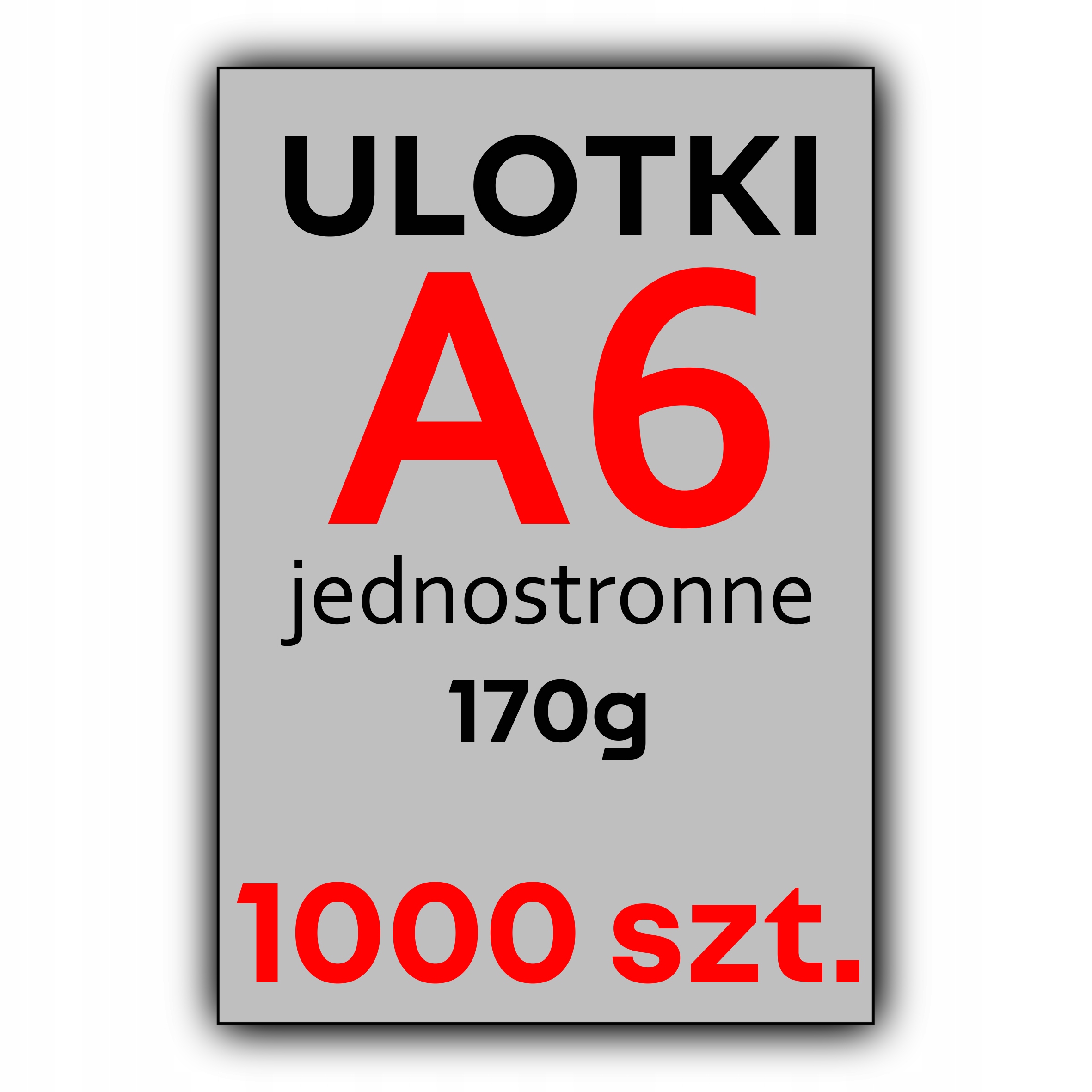 ULOTKI A6 1000 szt. FULL KOLOR 170G
