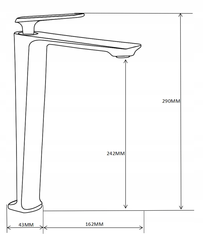 MEXEN ARES BASIN MIXER HIGH GOLD Typ batérie Umývadlové batérie