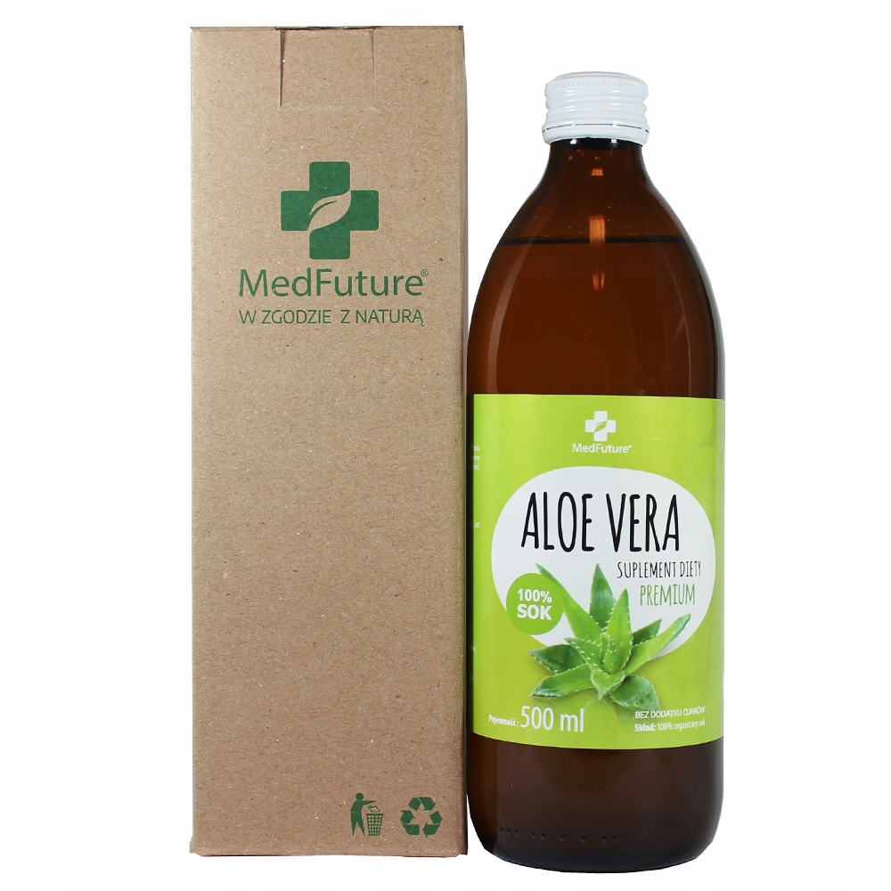 

Aloe Vera sok z aloes 100% Bio Odporność Zdrowie