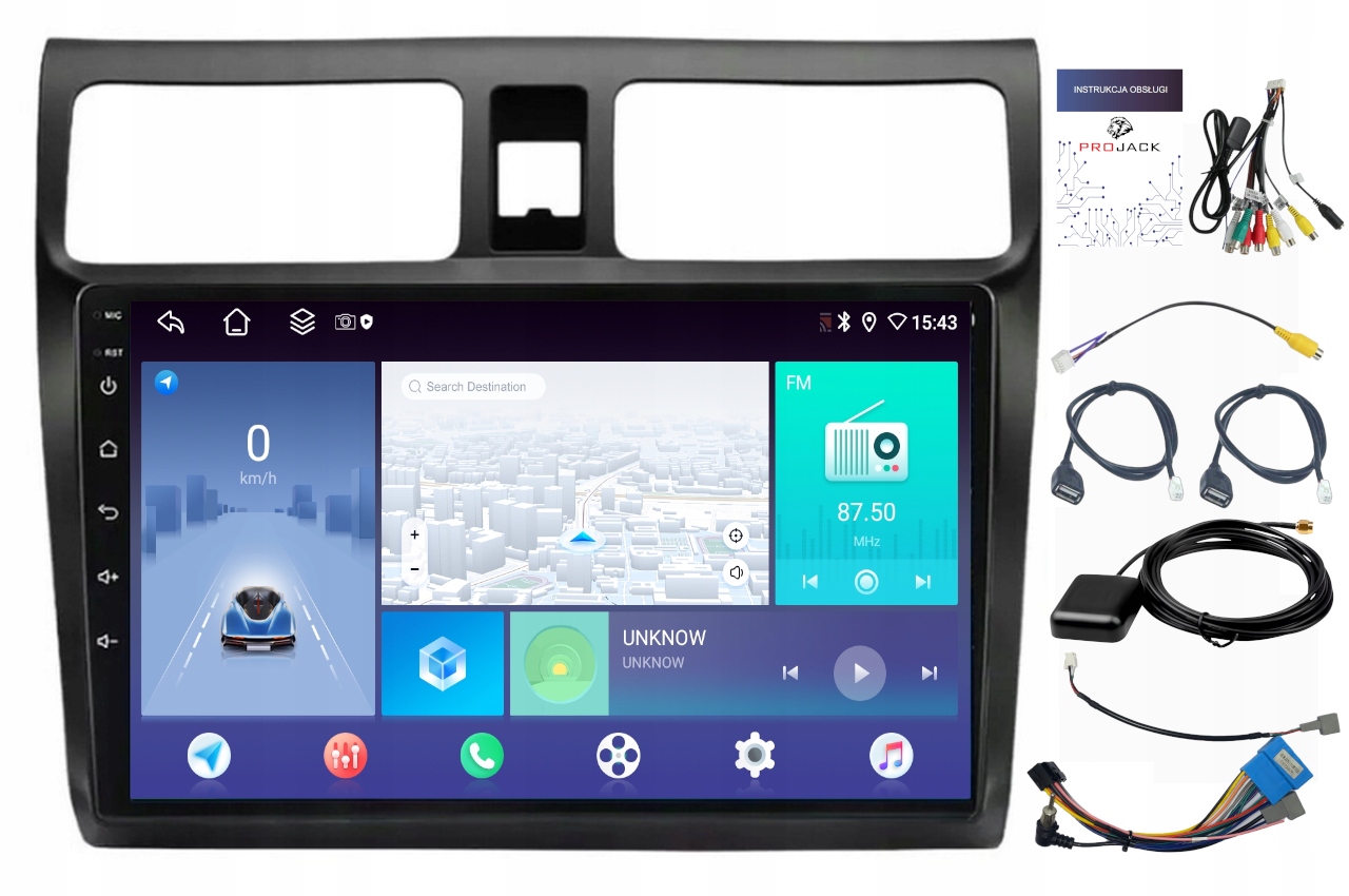 Rádio Navigácia Android Carplay Suzuki Swift 2004-2010 4GB 64GB Sim