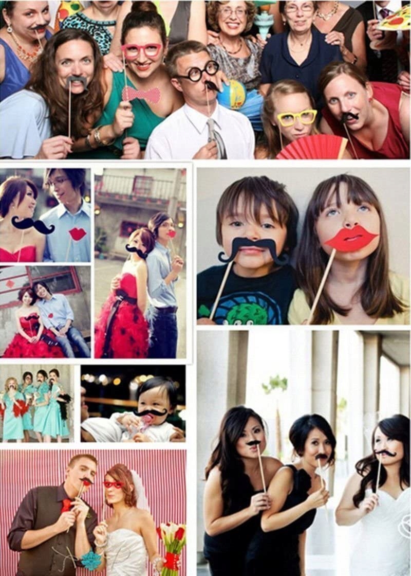 REKWIZYTY DO FOTOBUDKI NA WIECZÓR PANIEŃSKI 30 SZT Model BRIDE TO BE