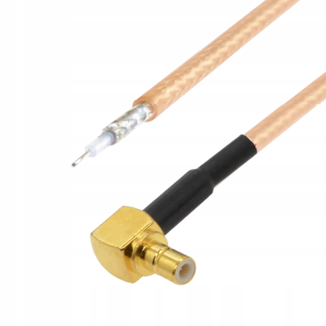 Pigtail Smb wtyk Ra do lutowania RG316 25cm