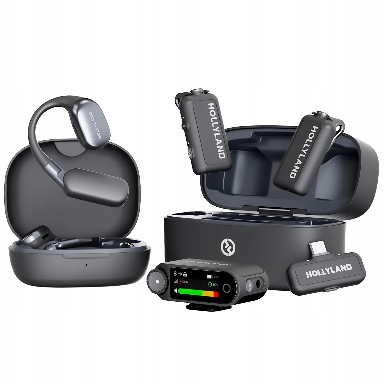 Bezdrátový mikrofon Profesionální sada Hollyland Max 2 Ultimate Combo