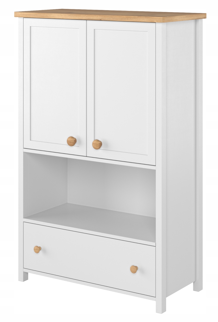 

Komoda wysoka dwudrzwiowa Story 11 szer 85cm Biała