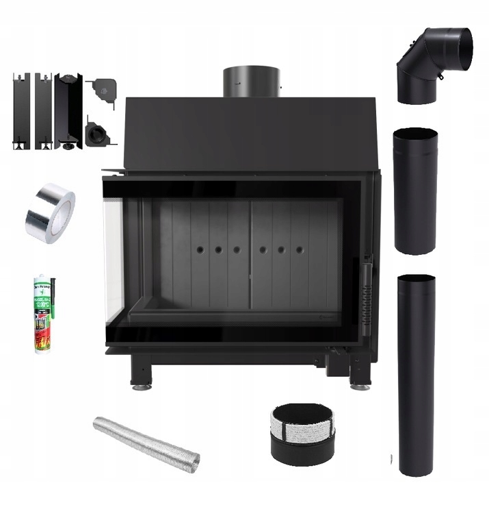 Krbová Vložka Krbová Simple S Levým Bs Černá Sada