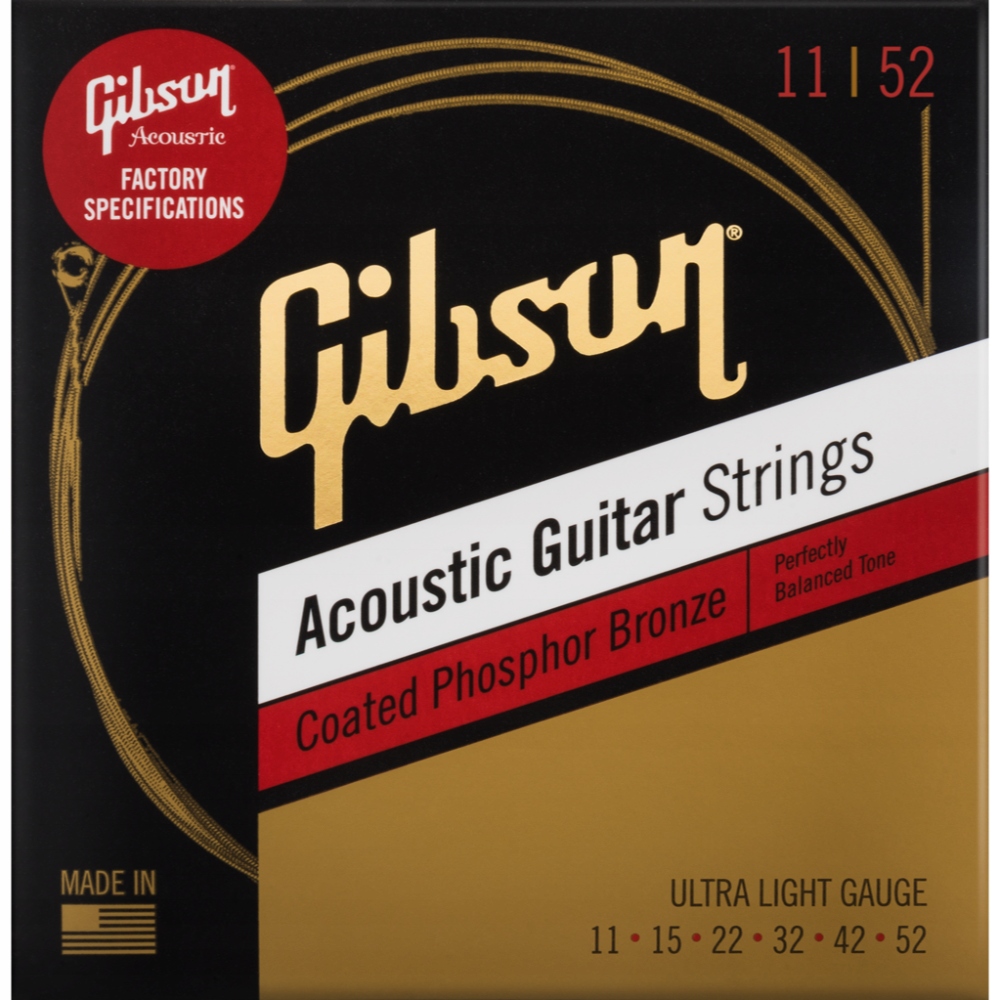 Gibson Coated Phosphor Bronze Acoustic 11-52 Ultra-Light -Struny do giary a