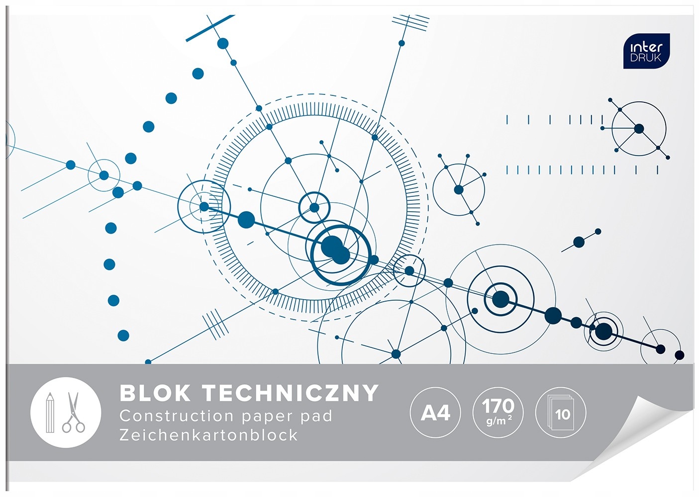 Blok Techniczny A4 10 Kartek Białych Interdruk Kod producenta 5902277070005